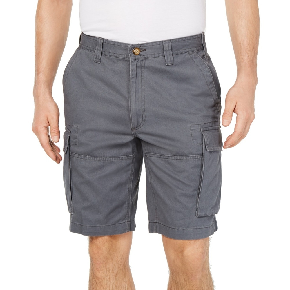 Club Room Mens Twill Double Pleat Casual Shorts Black 33